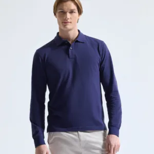 Men's classic fit long sleeved polo