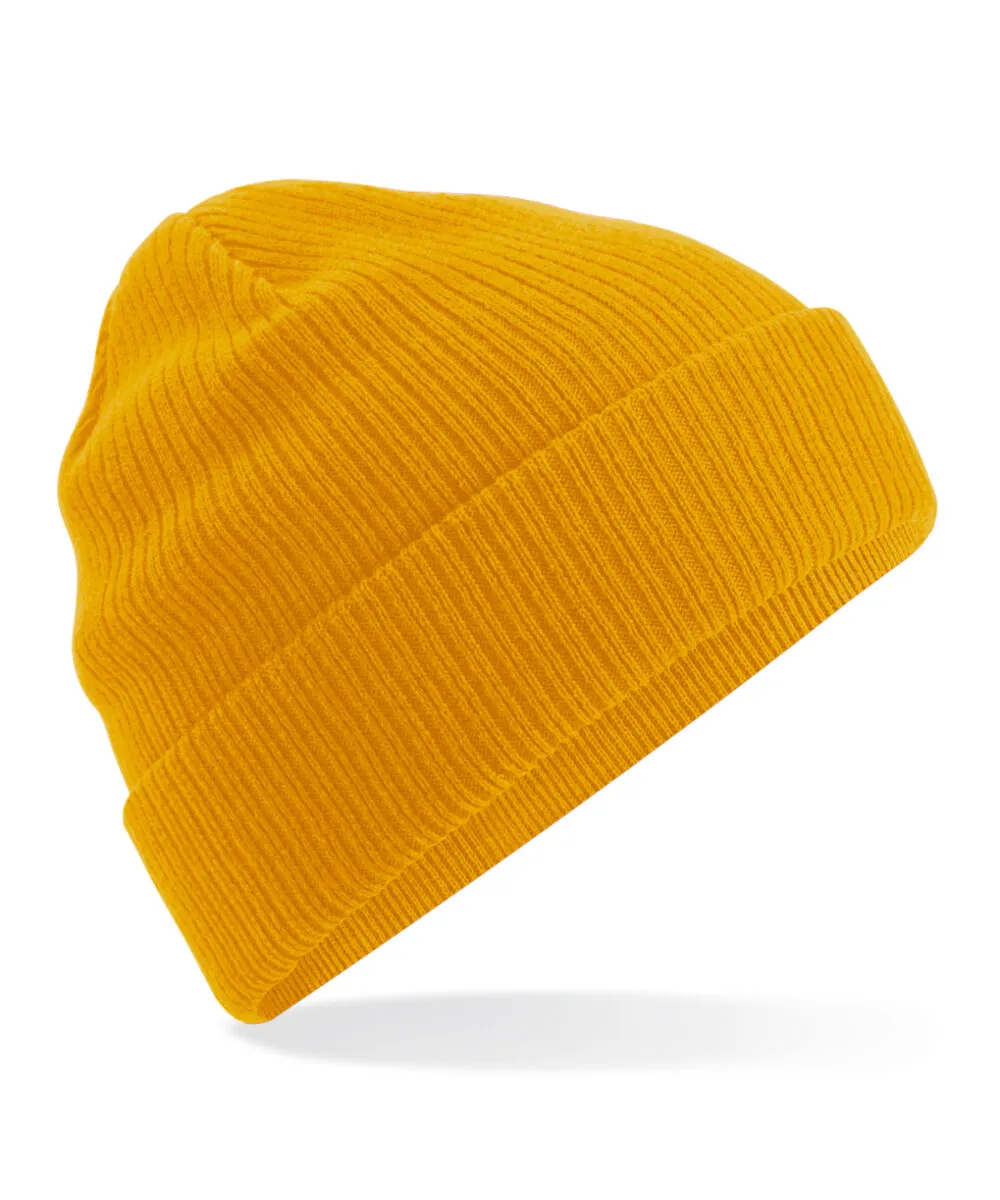 Organic cotton beanie in Mustard