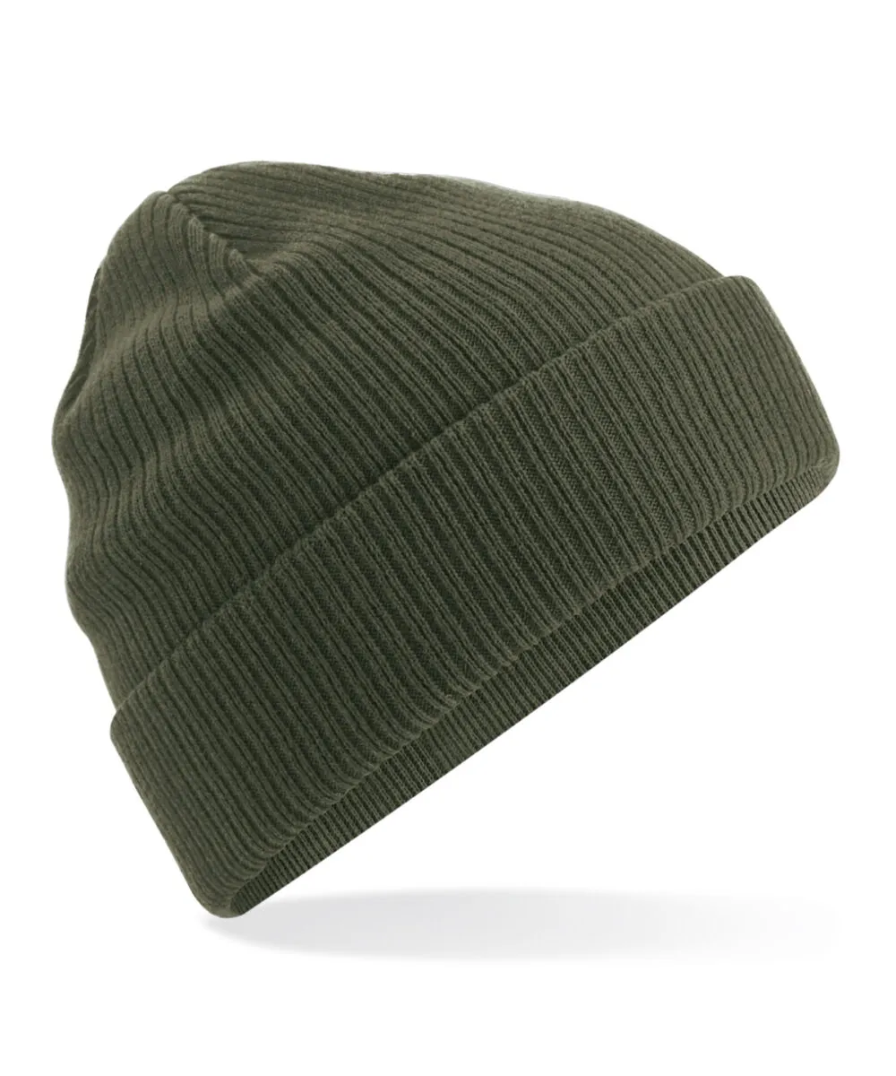 Organic cotton beanie in Olive Green