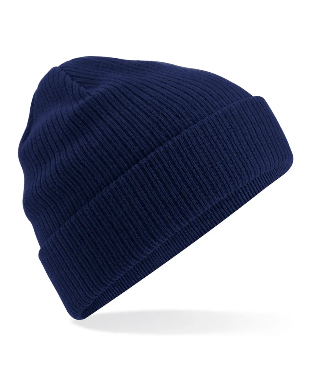 Organic cotton beanie in Oxford Navy