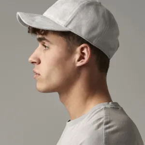 Faux suede 6-panel cap