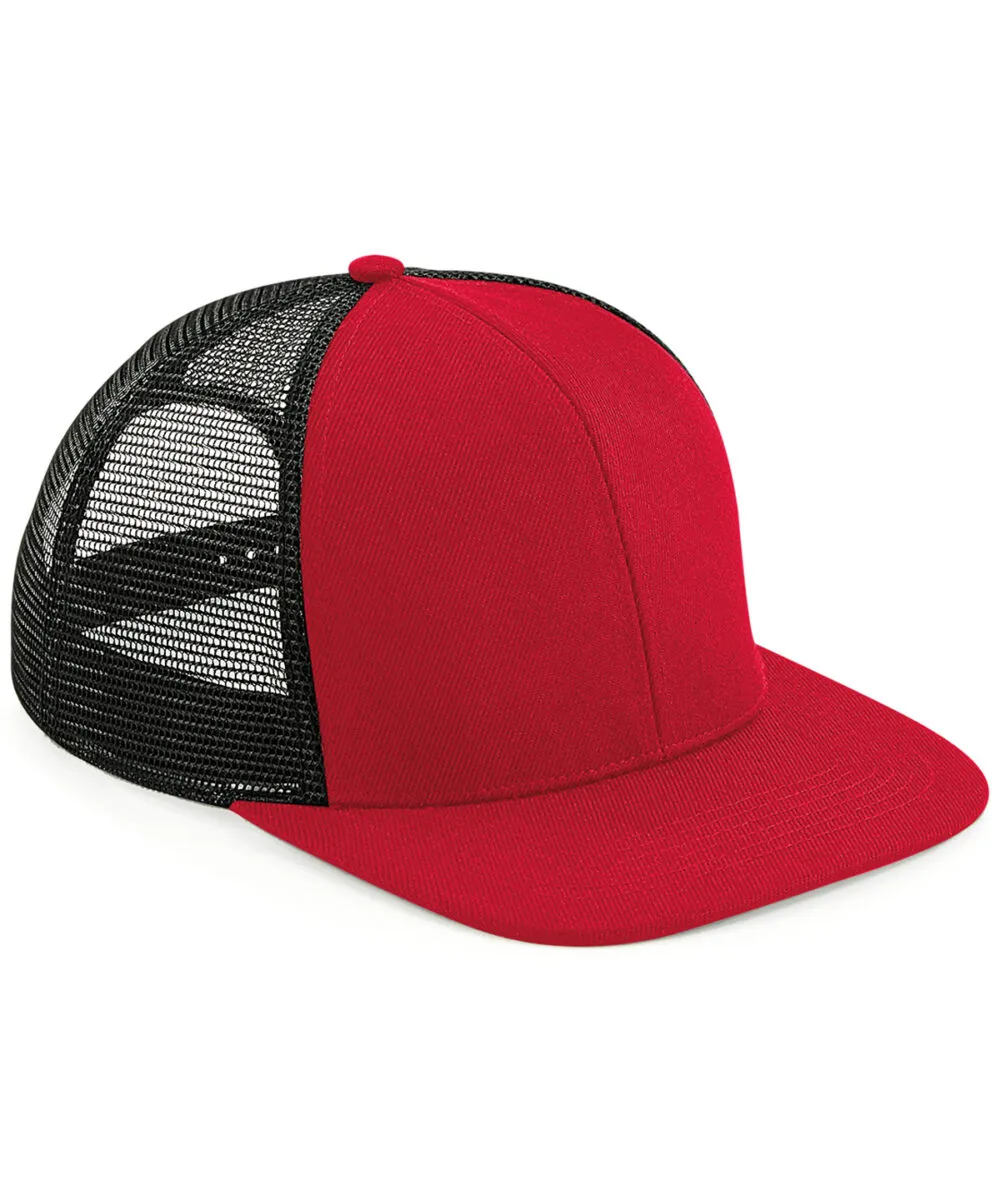 Original flat peak 6-panel trucker in Classic Red/Black