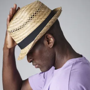 Straw summer trilby