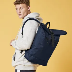 Recycled rolled-top backpack
