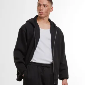 Loose-fit zip hoodie