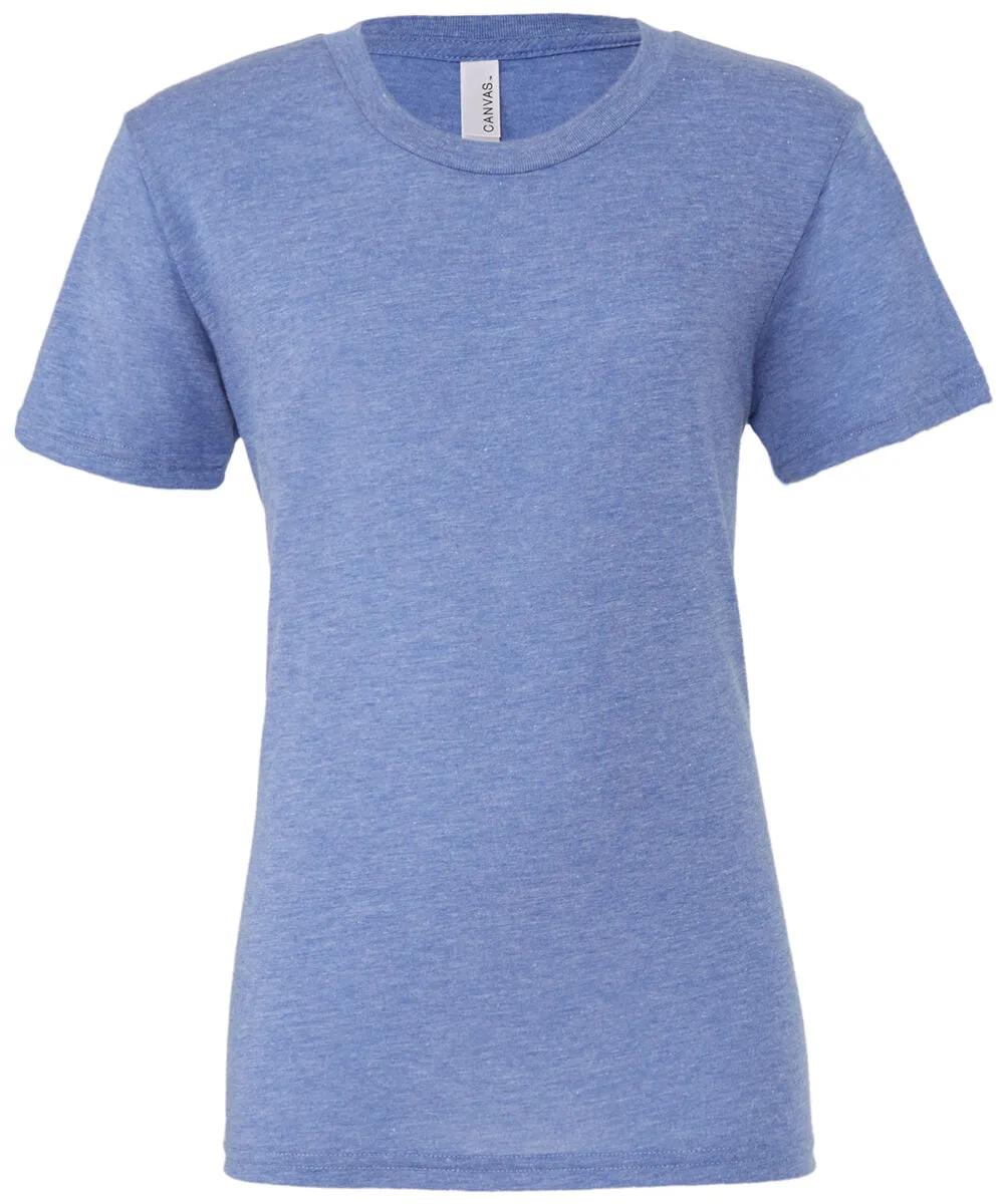 Unisex triblend crew neck t-shirt in Blue Triblend