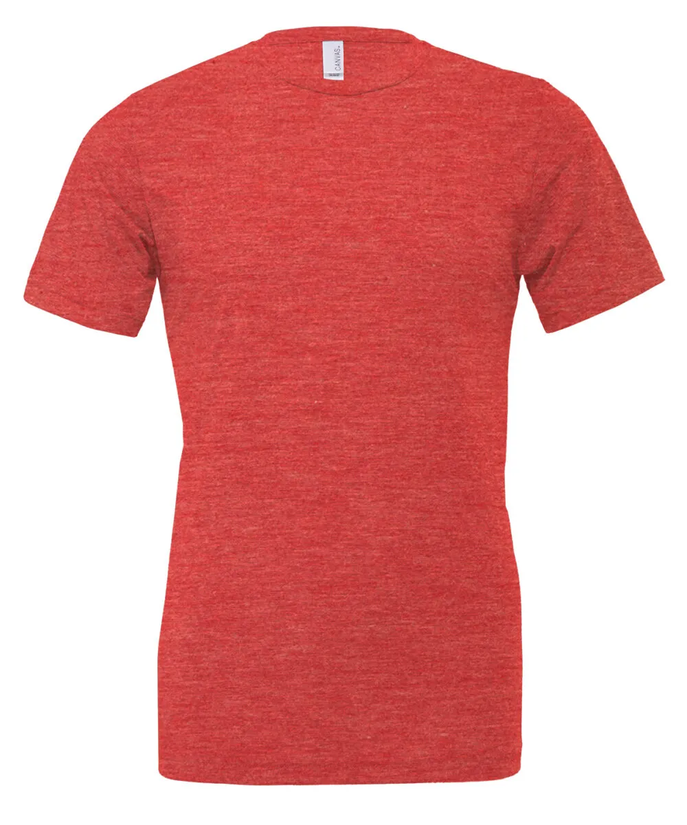 Unisex triblend crew neck t-shirt in Light Red Triblend