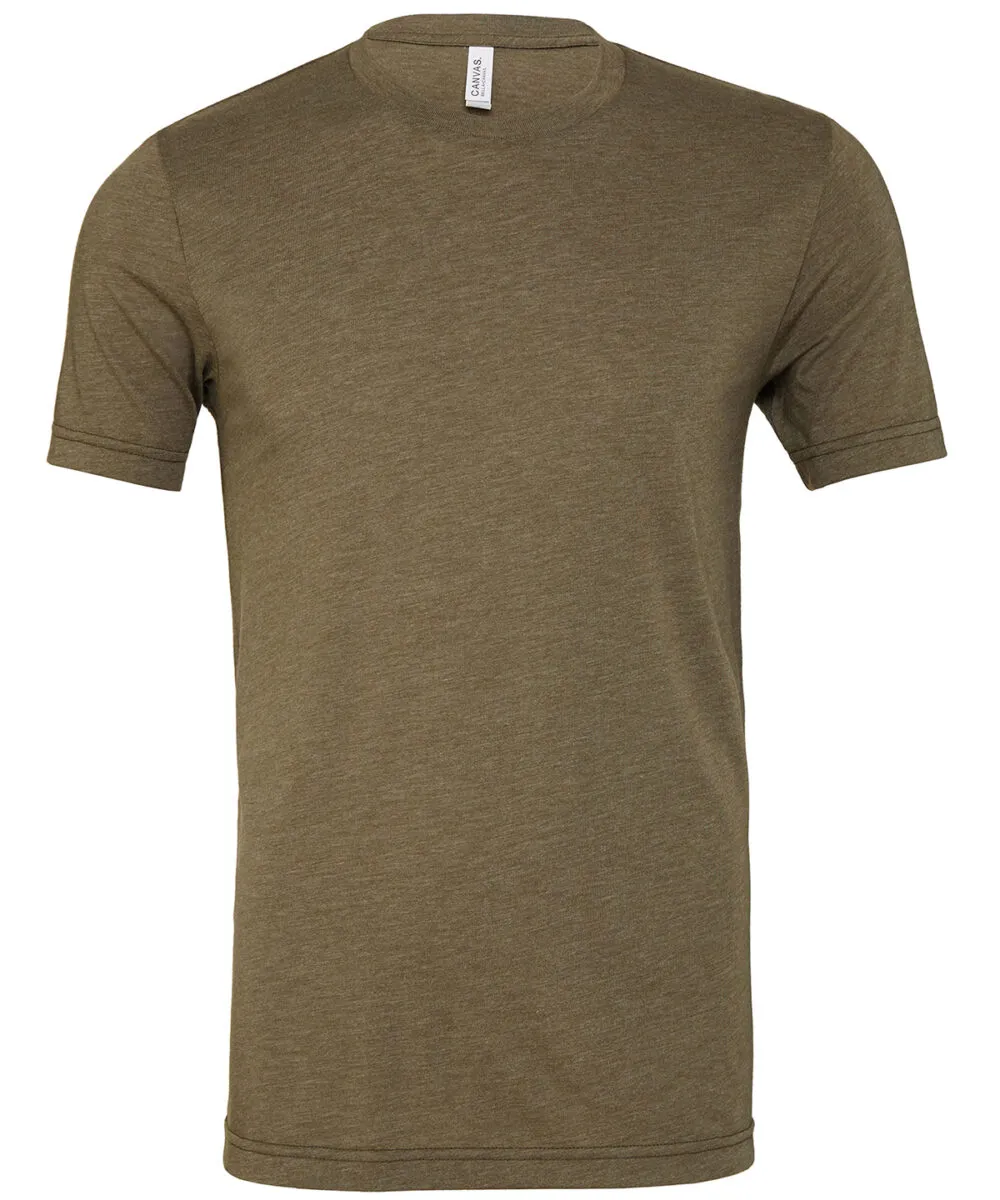 Unisex triblend crew neck t-shirt in Olive Triblend