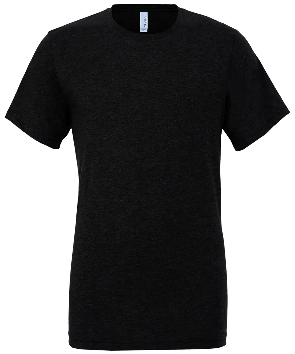 Unisex triblend crew neck t-shirt in Solid Black Triblend