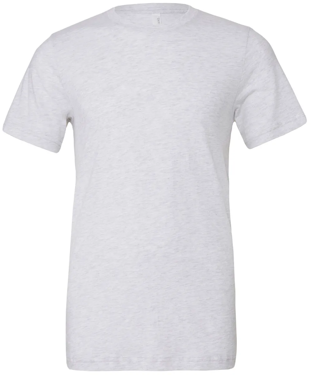 Unisex triblend crew neck t-shirt in White Fleck Triblend