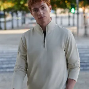 Premium piqué 1/4-zip top