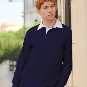 Long sleeve plain rugby shirt