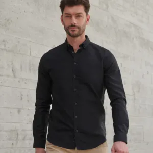 Modern long sleeve Oxford shirt