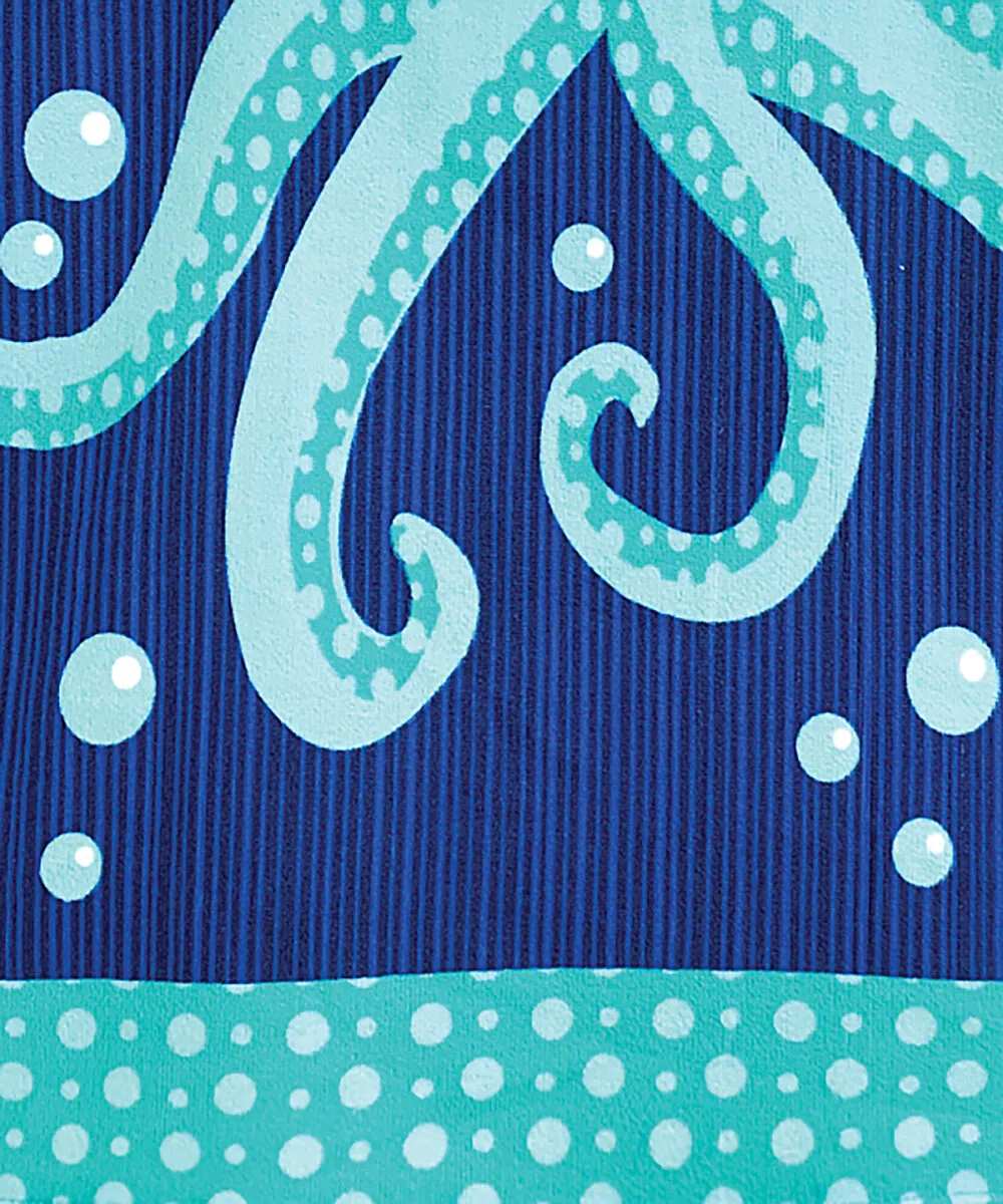 Kids microfibre changing robe in Octopus
