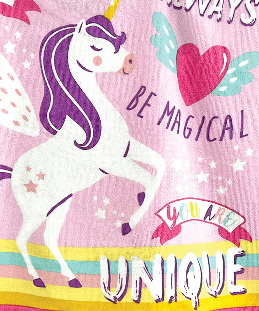 Kids microfibre changing robe in Unicorn