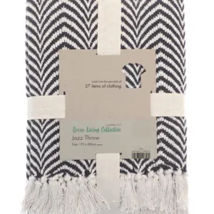 Recycled mixed-fabric throw