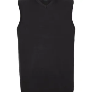 V-neck sleeveless knitted sweater