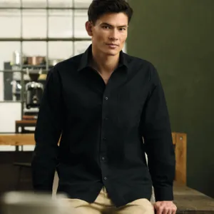 Long sleeve polycotton easycare poplin shirt