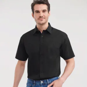 Short sleeve polycotton easycare poplin shirt