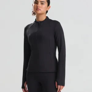 Women’s recycled tech-zip jacket