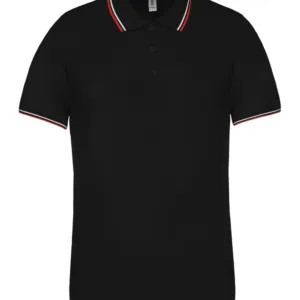 Short sleeve polo shirt in Black