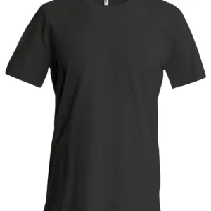 Short-sleeved crew neck T-shirt in Black