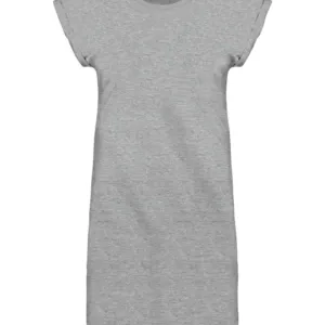 Ladies' long T-shirt in Light Grey Heather