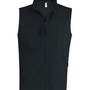 Men's softshell bodywarmer in Black