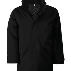 Quilted parka in Black/Black*†