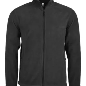 Zip-through microfleece jacket in Black