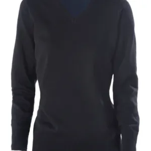 Ladies' V-neck jumper in Black