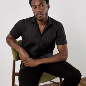 Poplin shirt short-sleeved (tailored fit)