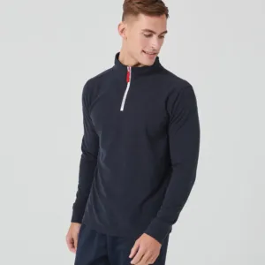 ¼ zip long sleeve fleece piped