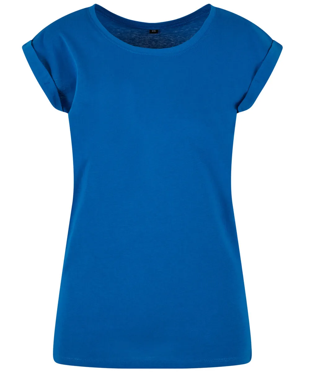 Women’s regular extended shoulder tee in Cobalt Blue