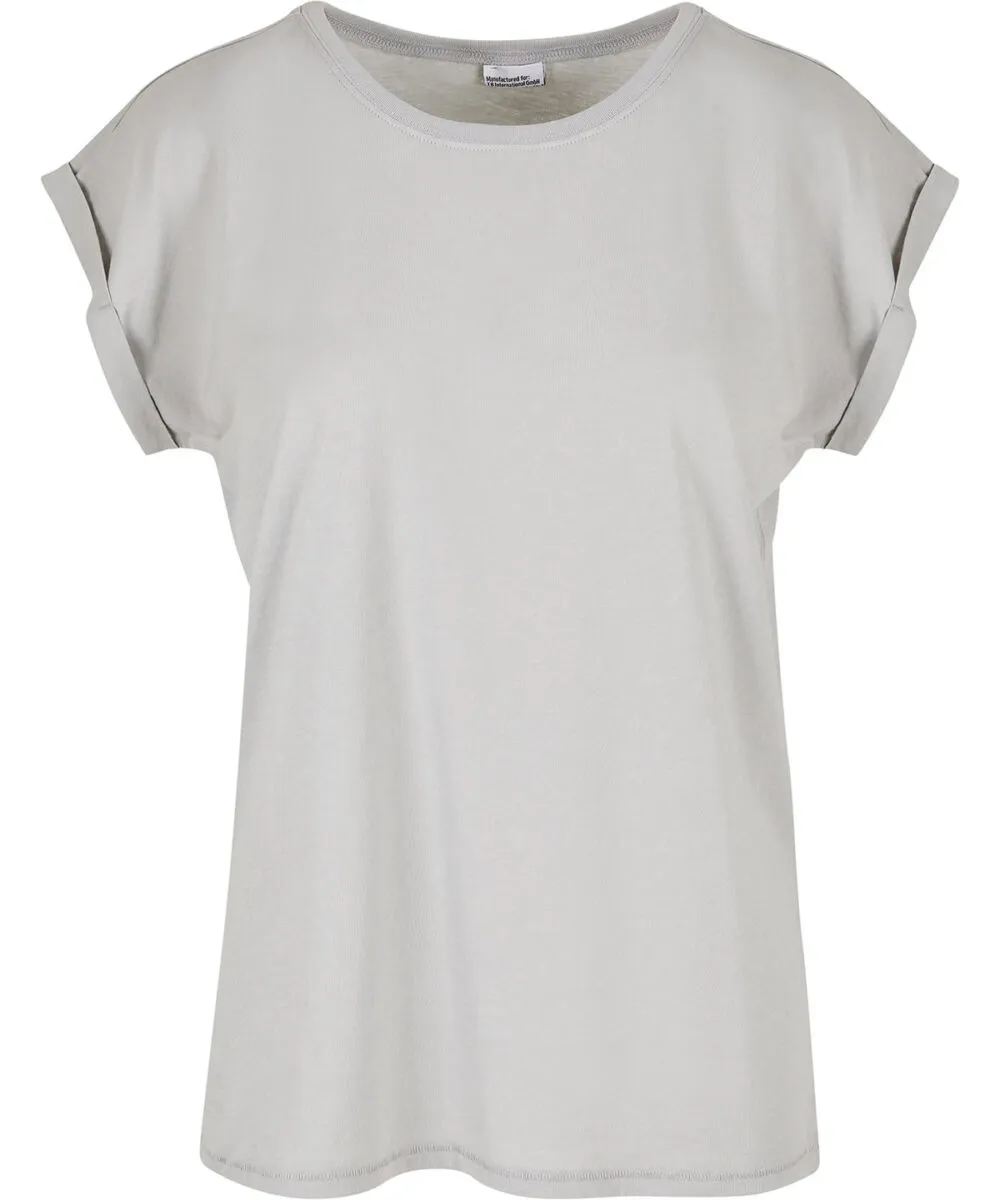 Women’s regular extended shoulder tee in Light Asphalt