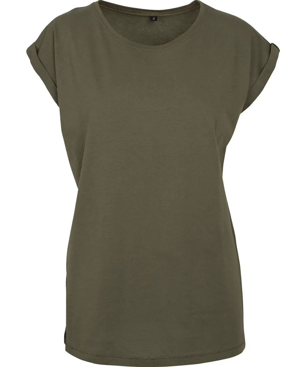 Women’s regular extended shoulder tee in Olive
