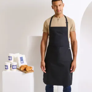 Cotton bib apron, organic and Fairtrade certified