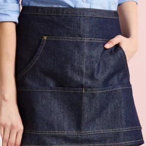 Jeans stitch denim waist apron