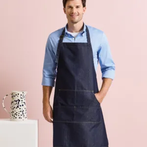 Jeans stitch bib apron