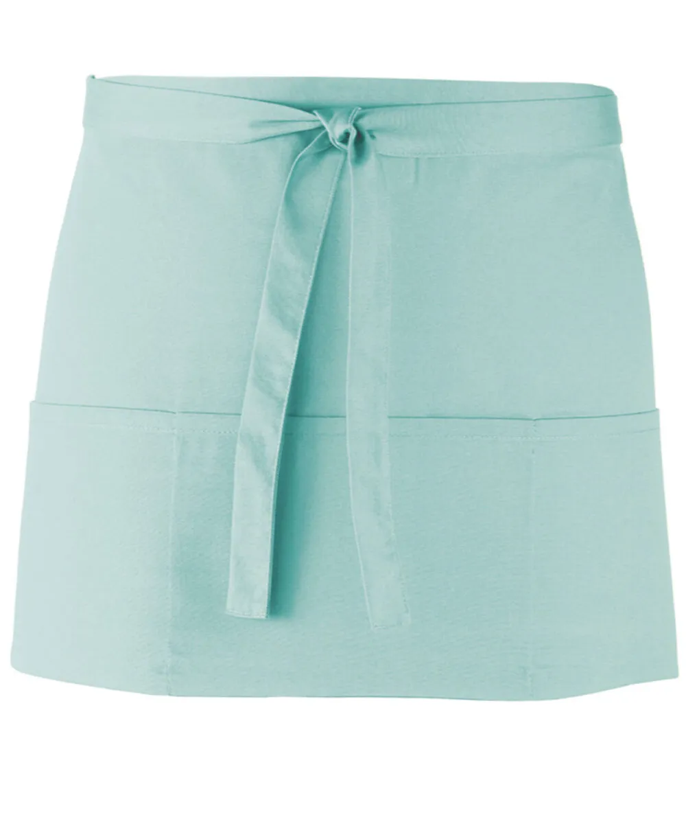 Colours 3-pocket apron in Aqua