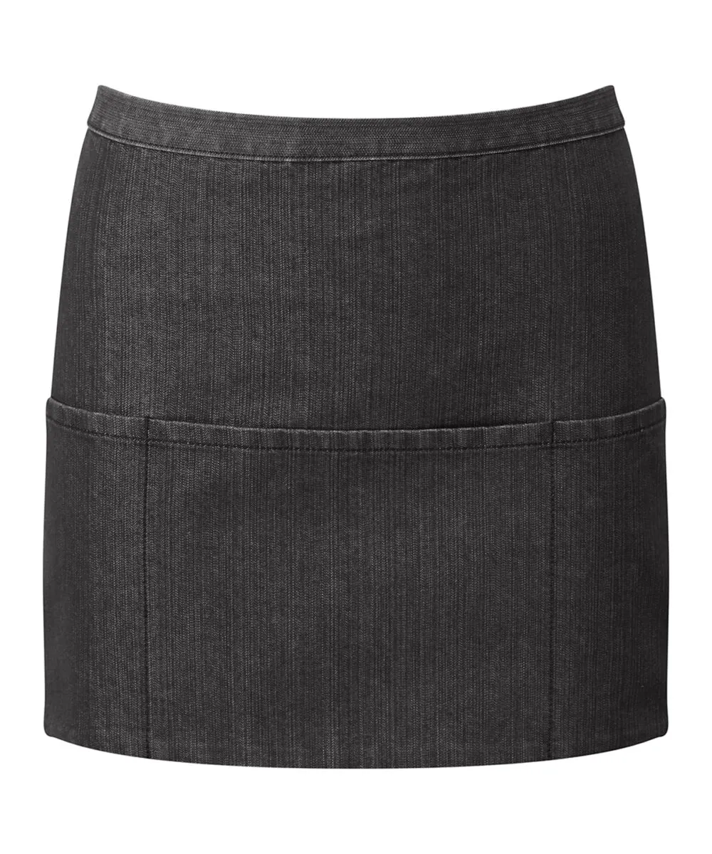 Colours 3-pocket apron in Black Denim