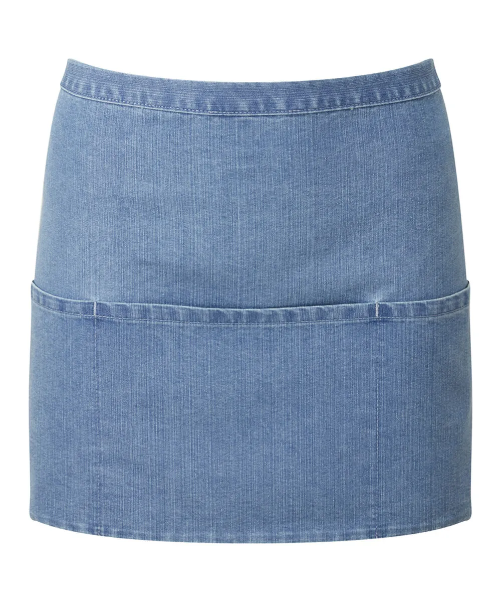 Colours 3-pocket apron in Blue Denim