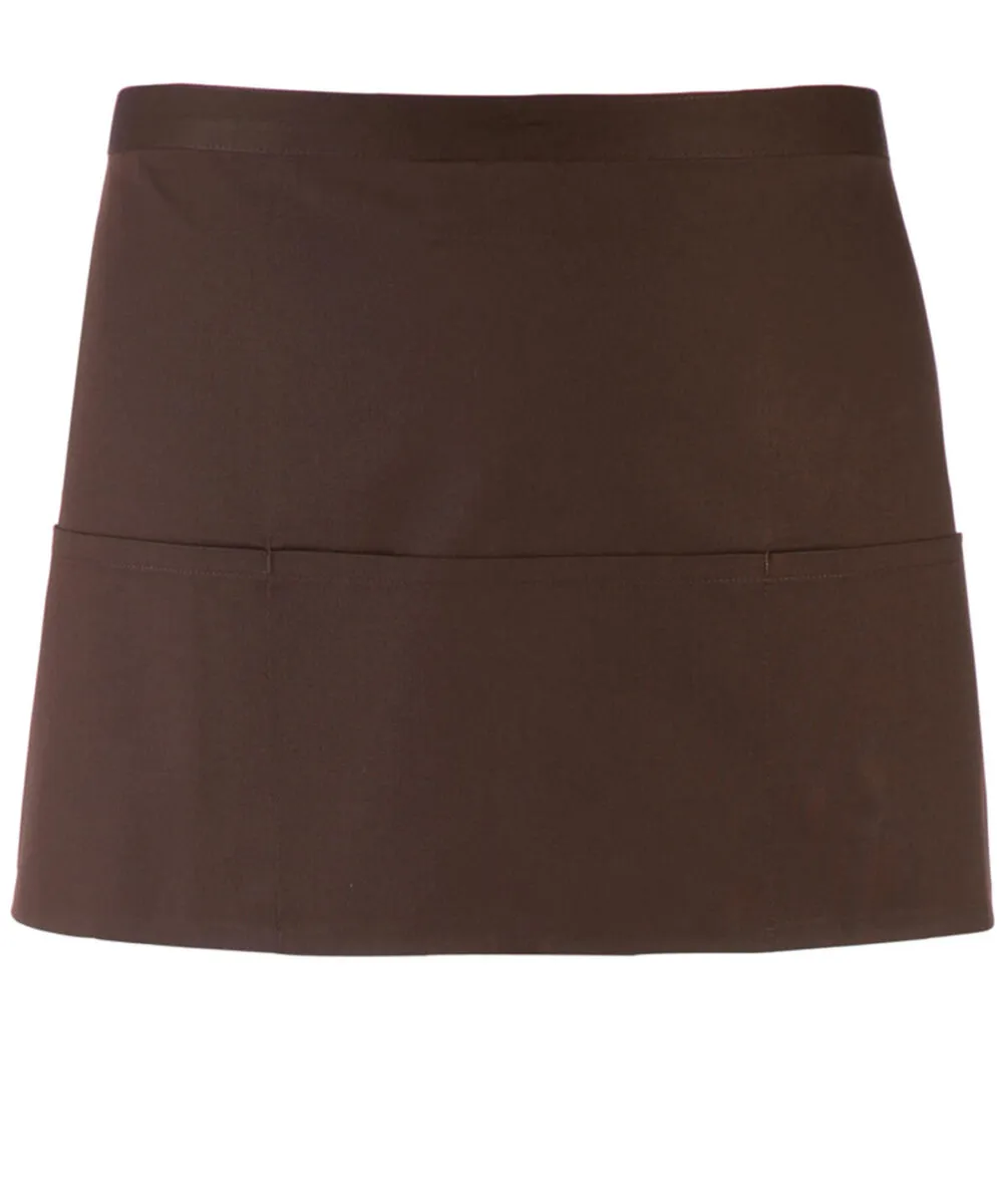 Colours 3-pocket apron in Brown