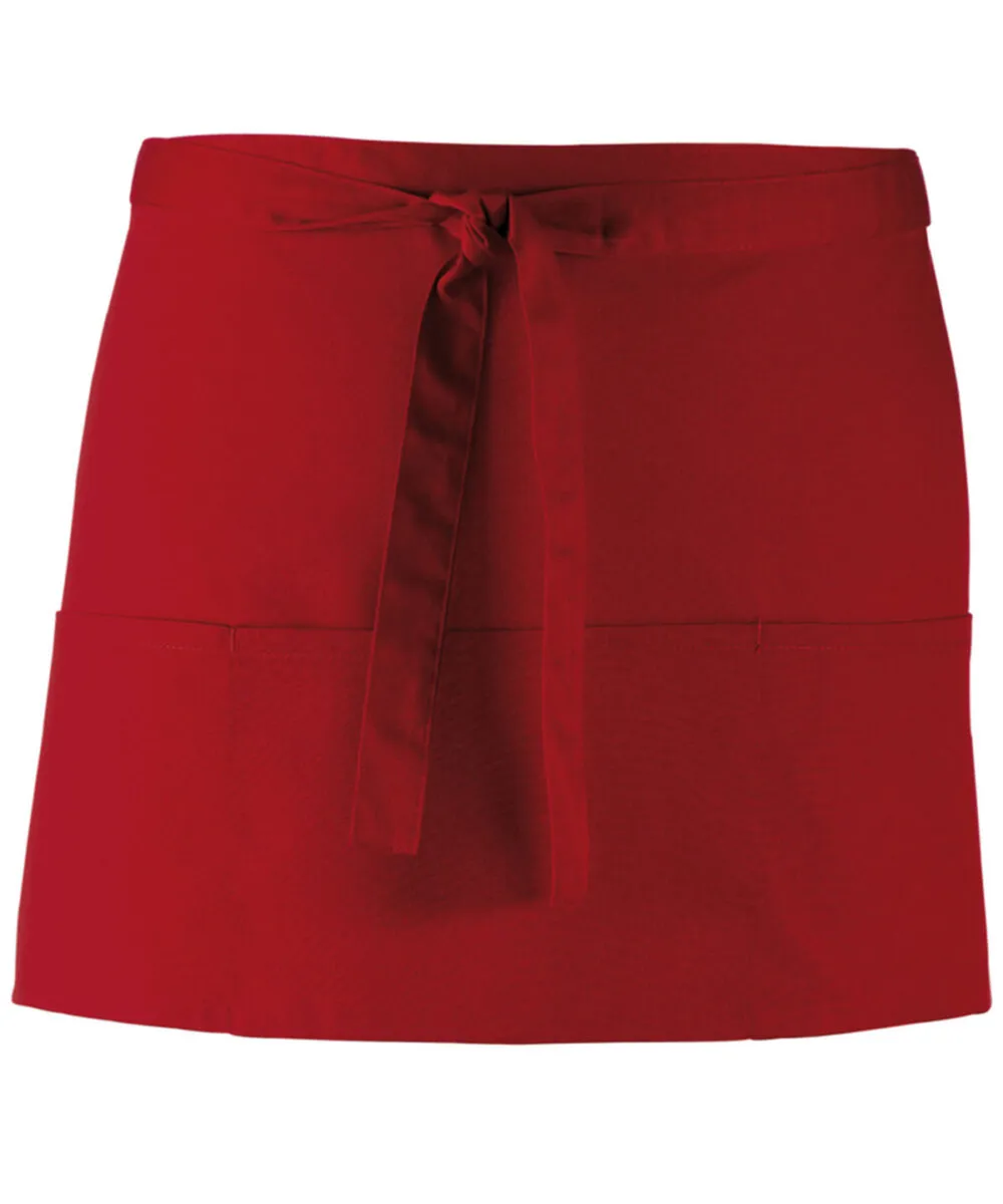 Colours 3-pocket apron in Burgundy