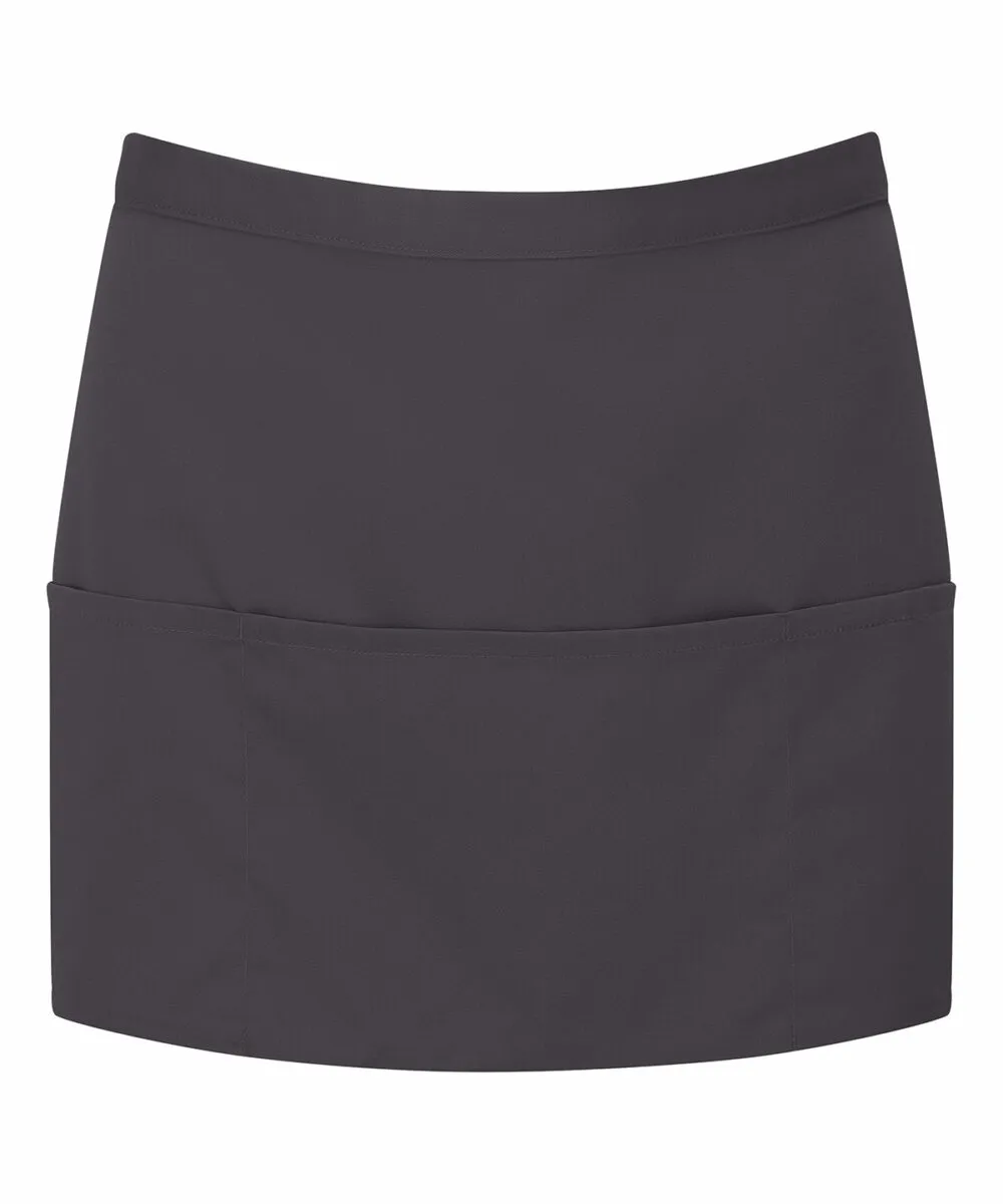 Colours 3-pocket apron in Charcoal