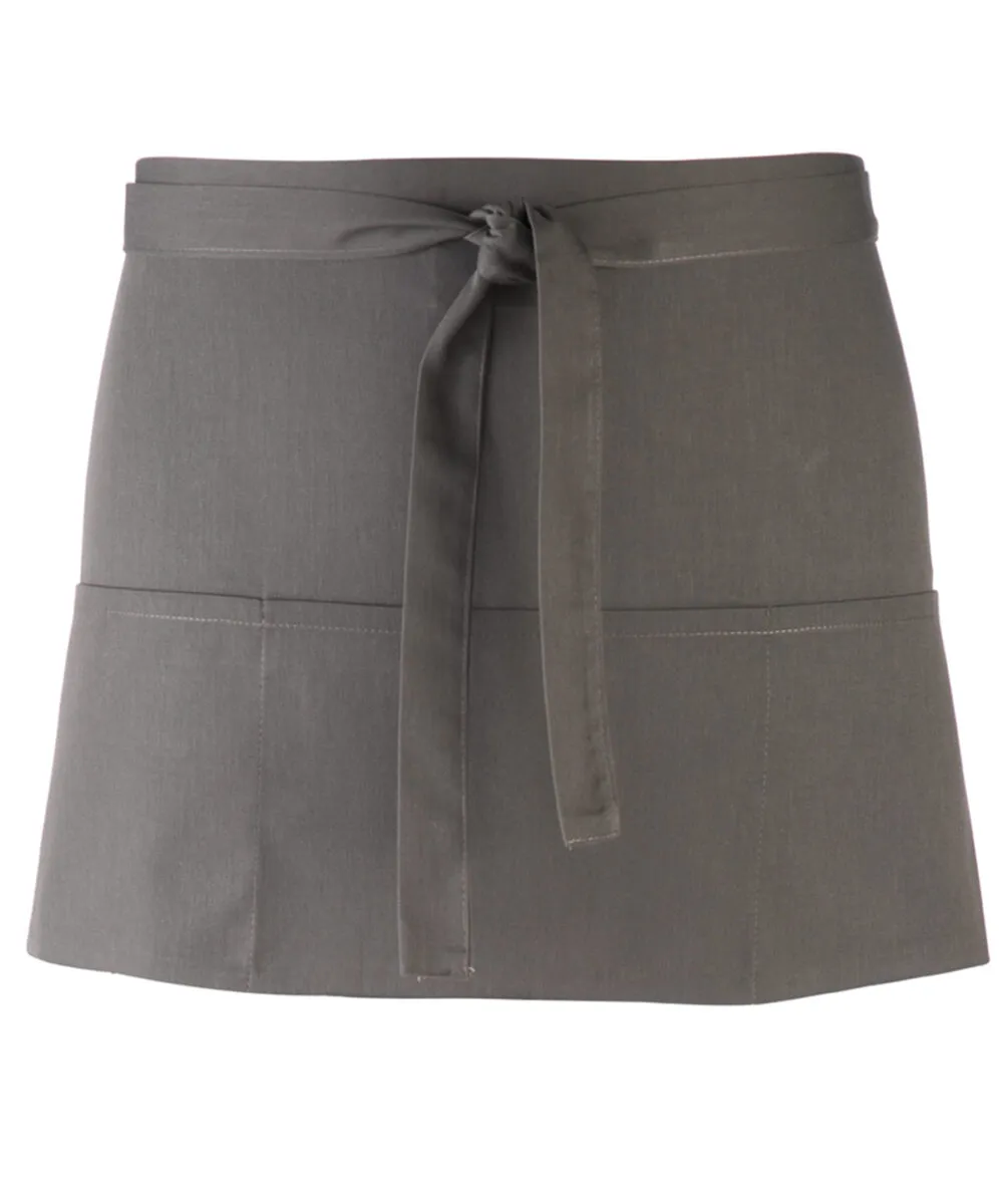 Colours 3-pocket apron in Dark Grey
