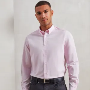 Cotton-rich Oxford stripes shirt