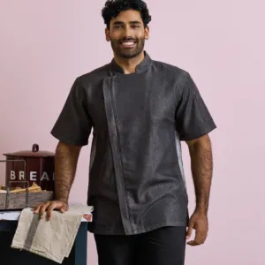 Chef's zip-close short sleeve jacket