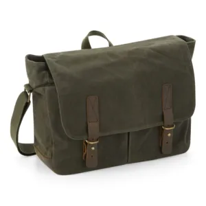Heritage waxed canvas messenger
