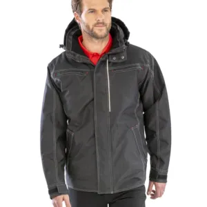 Denim texture rugged jacket